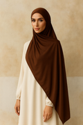 BY MEZÉAN – Premium Liquid Jersey Hijab pure chocolate