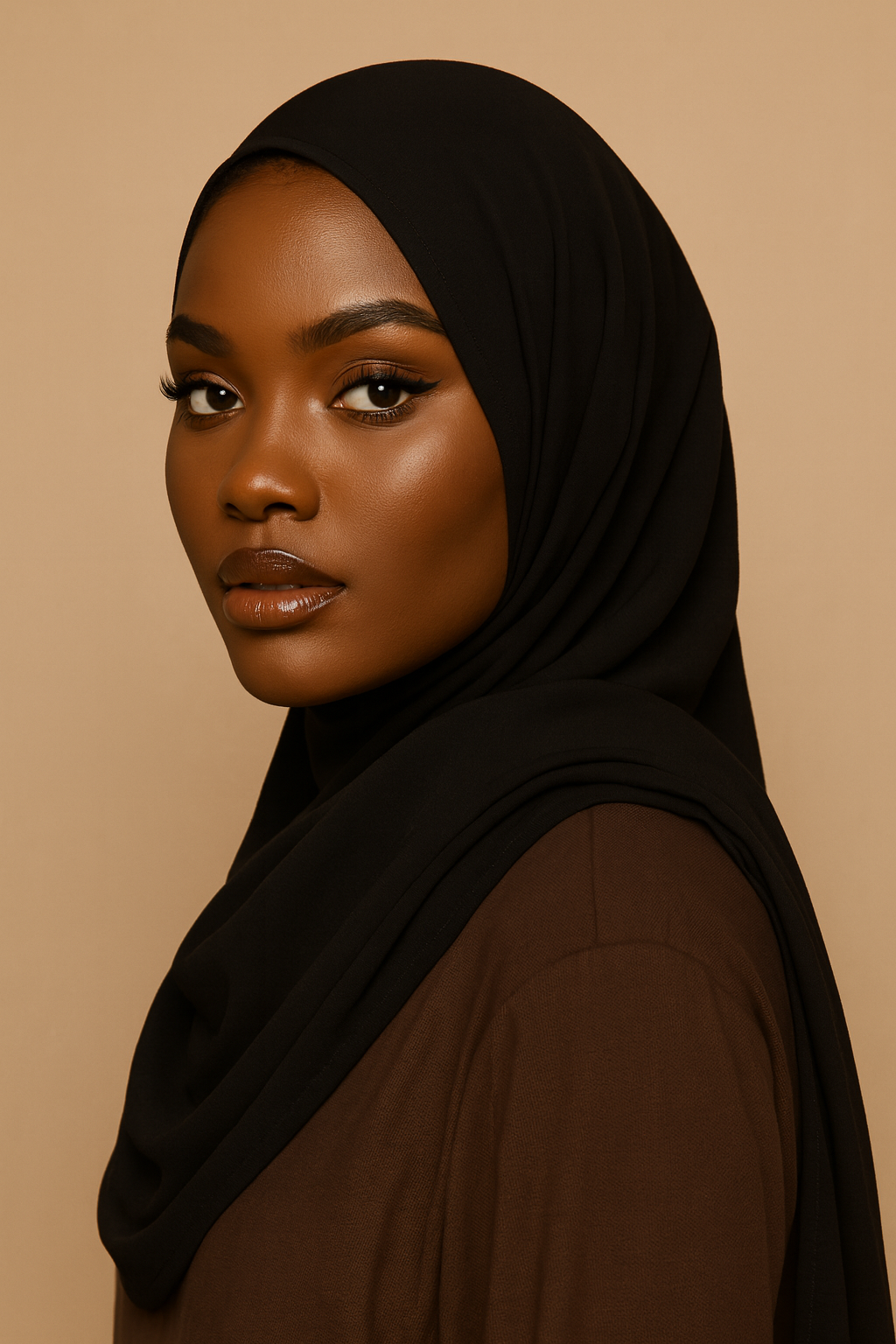 BY MEZÉAN – Premium Liquid Jersey Hijab Black